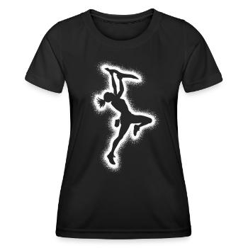 Bouldern Bergsteigen Kletterer Frauen Klettern - Frauen Funktions-T-Shirt - Schwarz - Vorne - AI Model Female 172 light (172cm)