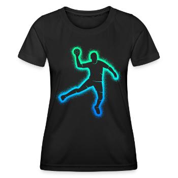 Handball Players Handball Players Children Handball Boys - Women's Functional T-Shirt - black - Front - AI Model Female 172 light (172cm)