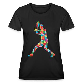 Tennis Players Tennis Coaches Boys Tennis Players - Women's Functional T-Shirt - black - Front - AI Model Female 172 light (172cm)