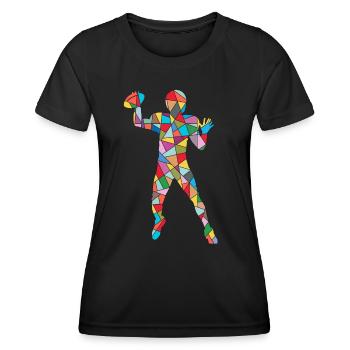 Football américain Joueurs de football Football masculin - T-shirt sport Femme - noir - Devant - AI Model Female 172 light (172cm)