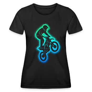 Dirt Bike Motorcycle Dirt Bike Kids Motocross - Women's Functional T-Shirt - black - Front - AI Model Female 172 light (172cm)
