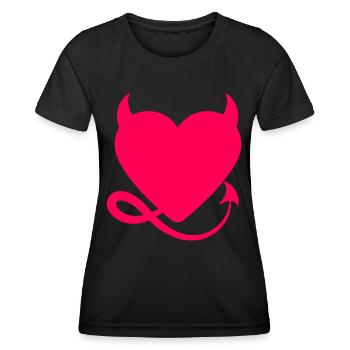 Heart Devil - Women's Functional T-Shirt - black - Front - AI Model Female 172 light (172cm)