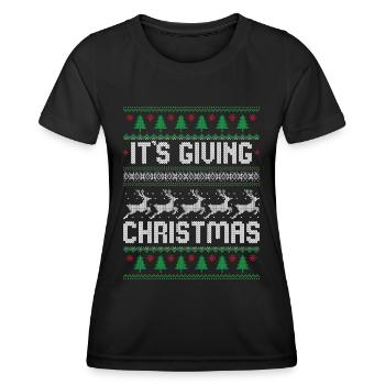 Es ist das Schenken von Weihnachten - Frauen Funktions-T-Shirt - Schwarz - Vorne - AI Model Female 172 light (172cm)