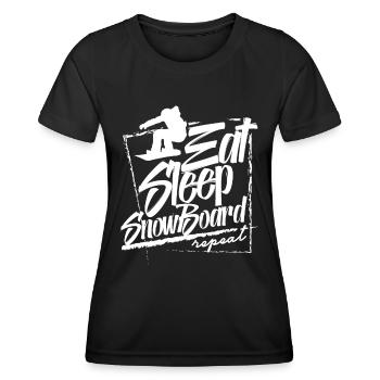 Snowboard Snowboarder Boarden Snowboarden Boarder - Frauen Funktions-T-Shirt - Schwarz - Vorne - AI Model Female 172 light (172cm)