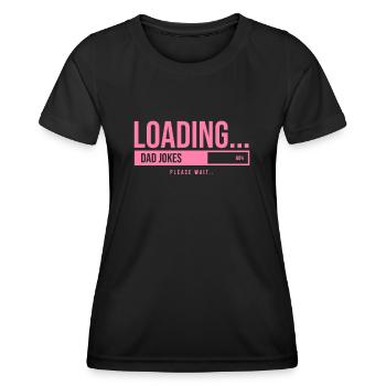 Funny Dad Joke Dad Joke Dad Say Dadjokes - T-shirt sport Femme - noir - Devant - AI Model Female 172 light (172cm)
