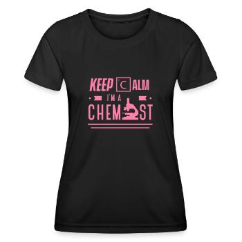 Professeur de chimie chimiste chimie chimie équipe - T-shirt sport Femme - noir - Devant - AI Model Female 172 light (172cm)