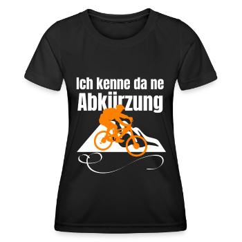 Mountainbike Abkürzung - Frauen Funktions-T-Shirt - Schwarz - Vorne - AI Model Female 172 light (172cm)