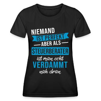 Lustiger Steuerberater Spruch Steuerberater - Frauen Funktions-T-Shirt - Schwarz - Vorne - AI Model Female 172 light (172cm)