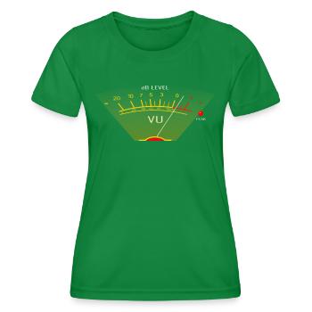 Volume VU Mètre Vintage Audiophile - T-shirt sport Femme - vert - Devant - AI Model Female 172 dark (172cm)