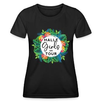 Malle Party Outfit Girls on Tour Malle - T-shirt sport Femme - noir - Devant - AI Model Female 172 light (172cm)