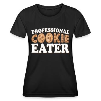 Mangeur de biscuits professionnel - T-shirt sport Femme - noir - Devant - AI Model Female 172 light (172cm)
