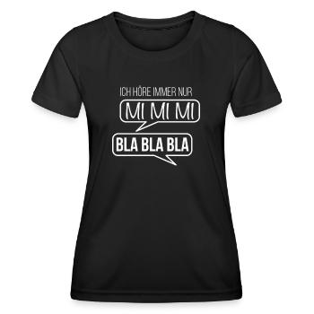 Mimimi Spruch - Frauen Funktions-T-Shirt - Schwarz - Vorne - AI Model Female 172 light (172cm)