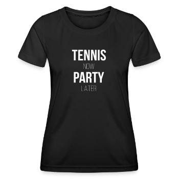 Soirée tennis - T-shirt sport Femme - noir - Devant - AI Model Female 172 light (172cm)