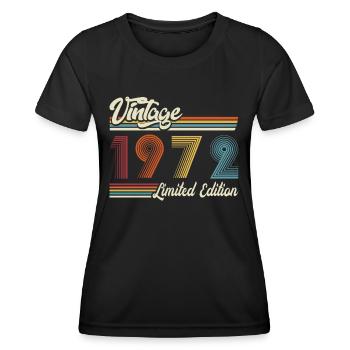 Édition Limitée1972 Chemise d’anniversaire 50e anniversaire - T-shirt sport Femme - noir - Devant - AI Model Female 172 light (172cm)
