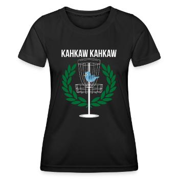 Disc Golf Birdie - Frauen Funktions-T-Shirt - Schwarz - Vorne - AI Model Female 172 light (172cm)