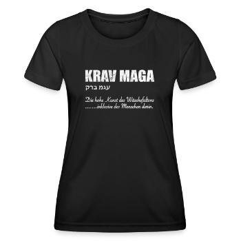 Krav Maga martial arts fun design - Women's Functional T-Shirt - black - Front - AI Model Female 172 light (172cm)