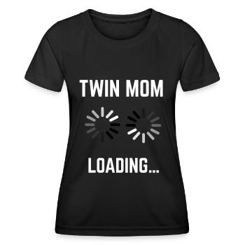 Zwillingsmama Zwillinge Loading Schwangerschaft - Frauen Funktions-T-Shirt - Schwarz - Vorne - AI Model Female 172 light (172cm)