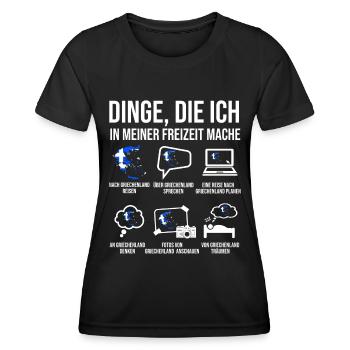 Griechenland Spruch Heimatland Urlaub Grieche - Frauen Funktions-T-Shirt - Schwarz - Vorne - AI Model Female 172 light (172cm)