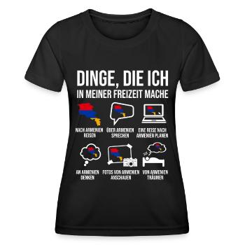 Armenien Spruch Heimatland Armenier - Frauen Funktions-T-Shirt - Schwarz - Vorne - AI Model Female 172 light (172cm)