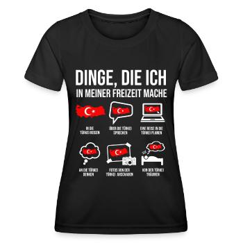 Türkei Shirt Heimatland Türkei für Türken - Frauen Funktions-T-Shirt - Schwarz - Vorne - AI Model Female 172 light (172cm)