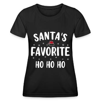 Santa's favorite ho - T-shirt sport Femme - noir - Devant - AI Model Female 172 light (172cm)