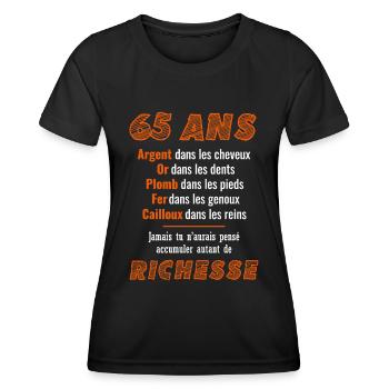 65 Jahre Geburtstag Lustige Geschenkidee - Frauen Funktions-T-Shirt - Schwarz - Vorne - AI Model Female 172 light (172cm)