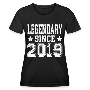 Legendary since 2019 - Frauen Funktions-T-Shirt - Schwarz - Vorne - AI Model Female 172 light (172cm)