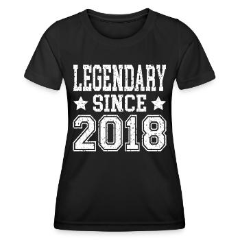 Légendaire depuis 2018 - T-shirt sport Femme - noir - Devant - AI Model Female 172 light (172cm)