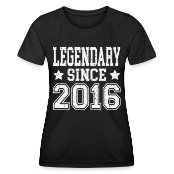 Légendaire depuis 2016 - T-shirt sport Femme - noir - Devant - AI Model Female 172 light (172cm)