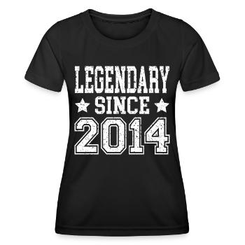Légendaire depuis 2014 - T-shirt sport Femme - noir - Devant - AI Model Female 172 light (172cm)