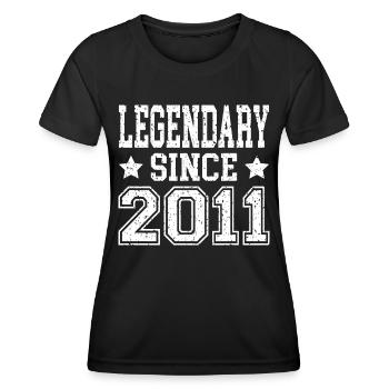 Légendaire depuis 2011 - T-shirt sport Femme - noir - Devant - AI Model Female 172 light (172cm)