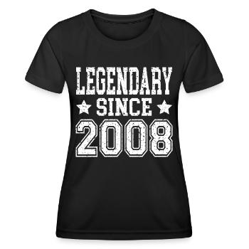 Legendary since 2008 - Women's Functional T-Shirt - black - Front - AI Model Female 172 light (172cm)