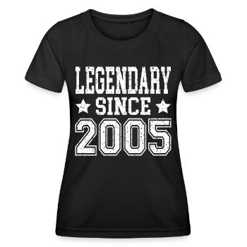 Légendaire depuis 2005 - T-shirt sport Femme - noir - Devant - AI Model Female 172 light (172cm)