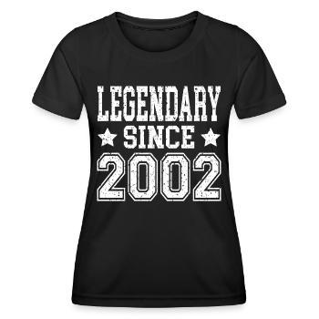 Légendaire depuis 2002 - T-shirt sport Femme - noir - Devant - AI Model Female 172 light (172cm)