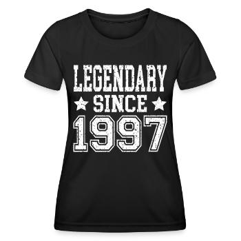 Légendaire depuis 1997 - T-shirt sport Femme - noir - Devant - AI Model Female 172 light (172cm)