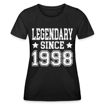Légendaire depuis 1998 - T-shirt sport Femme - noir - Devant - AI Model Female 172 light (172cm)