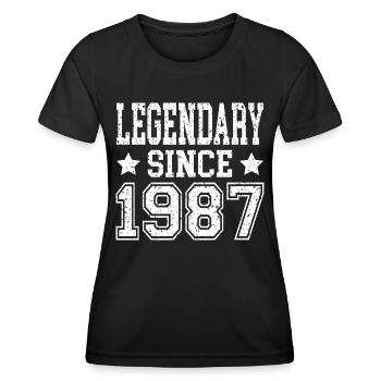 Legendary since 1987 - Women's Functional T-Shirt - black - Front - AI Model Female 172 light (172cm)