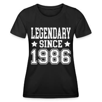 Legendary since 1986 - Women's Functional T-Shirt - black - Front - AI Model Female 172 light (172cm)