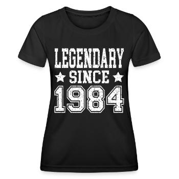 Legendary since 1984 - Frauen Funktions-T-Shirt - Schwarz - Vorne - AI Model Female 172 light (172cm)