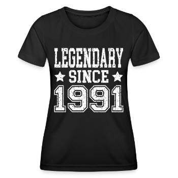 Legendary since 1991 - Women's Functional T-Shirt - black - Front - AI Model Female 172 light (172cm)