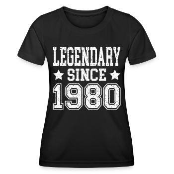 Legendary since 1980 - Women's Functional T-Shirt - black - Front - AI Model Female 172 light (172cm)