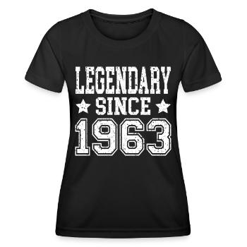 Légendaire depuis 1963 - T-shirt sport Femme - noir - Devant - AI Model Female 172 light (172cm)
