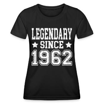 Légendaire depuis 1962 - T-shirt sport Femme - noir - Devant - AI Model Female 172 light (172cm)