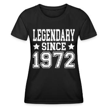 Légendaire depuis 1972 - T-shirt sport Femme - noir - Devant - AI Model Female 172 light (172cm)