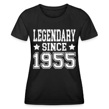 Légendaire depuis 1955 - T-shirt sport Femme - noir - Devant - AI Model Female 172 light (172cm)