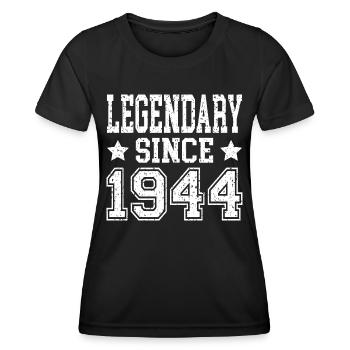 Légendaire depuis 1944 - T-shirt sport Femme - noir - Devant - AI Model Female 172 light (172cm)