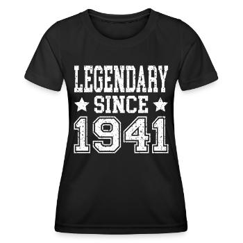 Légendaire depuis 1941 - T-shirt sport Femme - noir - Devant - AI Model Female 172 light (172cm)