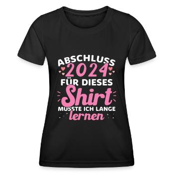 Abschluss 2024 Abschluss der Realschule - Frauen Funktions-T-Shirt - Schwarz - Vorne - AI Model Female 172 light (172cm)