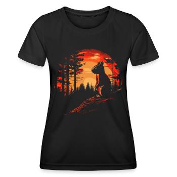 Squirrel Forest Tree Squirrel Squirrel - Women's Functional T-Shirt - black - Front - AI Model Female 172 light (172cm)