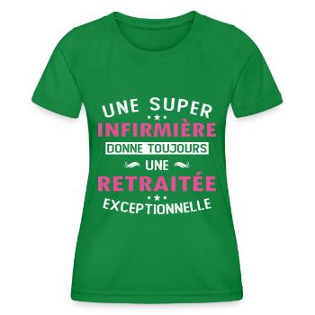 Eine gute Krankenschwester gibt einem Rentner immer - Frauen Funktions-T-Shirt - Kelly Green - Vorne - AI Model Female 172 dark (172cm)